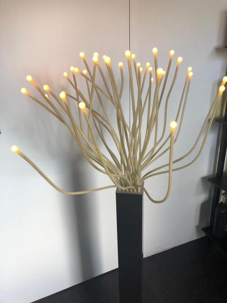 Ikea vloerlamp Stranne 40 leds, Huis en Inrichting, Lampen | Vloerlampen, Gebruikt, 100 tot 150 cm, Kunststof, Metaal, Ophalen
