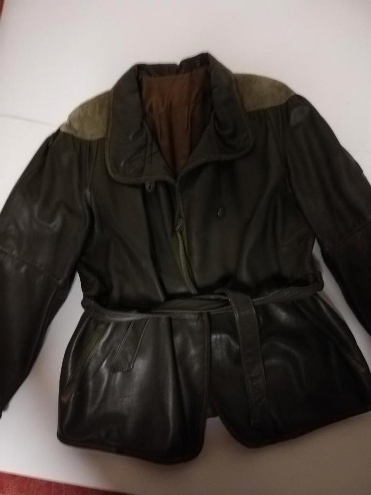 vintage lederen damesvest, Vêtements | Femmes, Vestes & Costumes, Porté, Taille 38/40 (M), Enlèvement ou Envoi