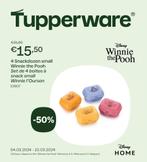 Tupperware snackdoosjes Winnie the Pooh, Enlèvement, Orange, Neuf