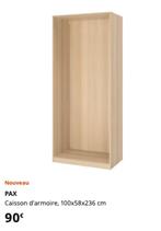 Dressing ouvert IKEA PAX 3m sur 2,36m, Comme neuf, Chêne, Avec tiroir(s), 200 cm ou plus