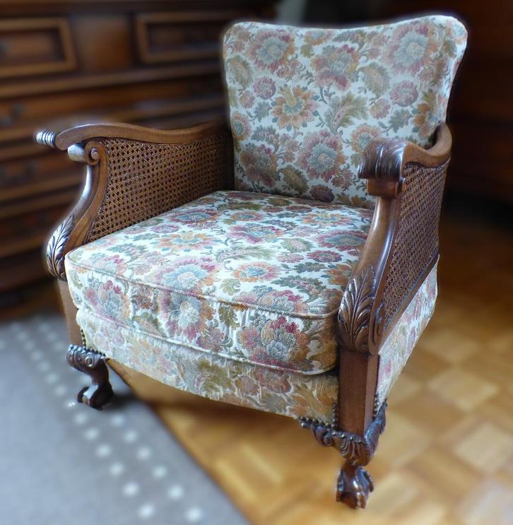 Gezellige zetel Chippendale - antiek, Antiek en Kunst, Antiek | Meubels | Stoelen en Sofa's, Ophalen