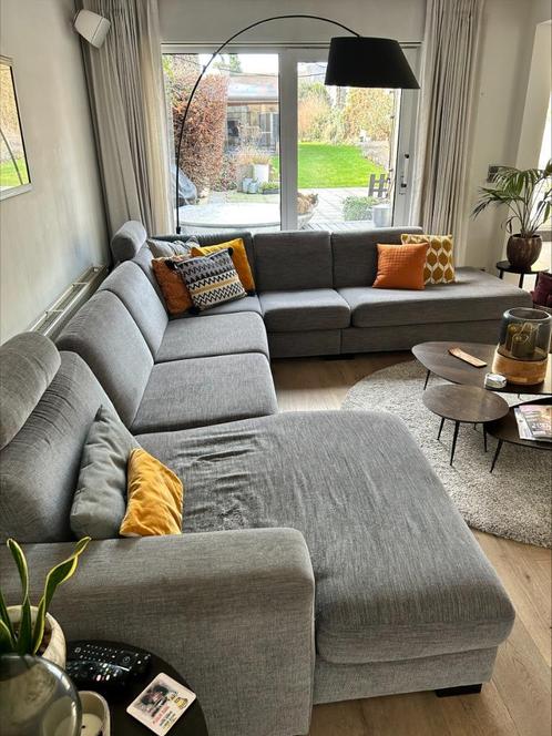 zetel, Huis en Inrichting, Zetels | Zetels, Gebruikt, Hoekbank, Vierpersoons of meer, 300 cm of meer, 150 cm of meer, Hout, Stof