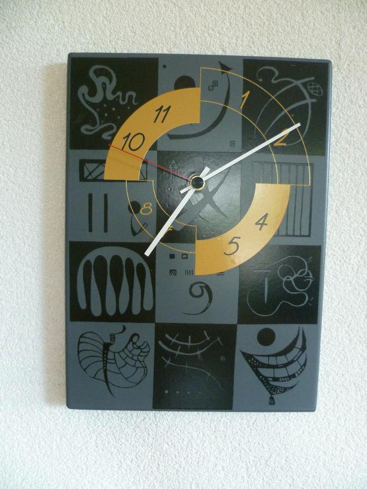 EMAILLE RECLAME KUNST KLOK KERSTCADEAU EB MET DOOS UIT 2001, Verzamelen, Merken en Reclamevoorwerpen, Zo goed als nieuw, Reclamebord