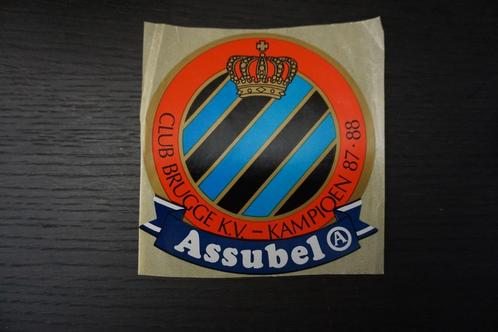 vintage voetbal sticker club brugge assubel kampioen 1987-88, Verzamelen, Sportartikelen en Voetbal, Ophalen of Verzenden