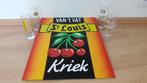 Kriek St-Louis bord 60x47 cm, Verzamelen, Biermerken, Ophalen, Gebruikt, Reclamebord, Plaat of Schild, Overige merken
