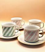 Service à café années 80 aux couleurs pastel, Maison & Meubles, Cuisine | Vaisselle, Tasse(s) et/ou soucoupe(s), Autres styles