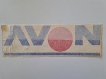 Autocollant logo rectangulaire vintage Avon