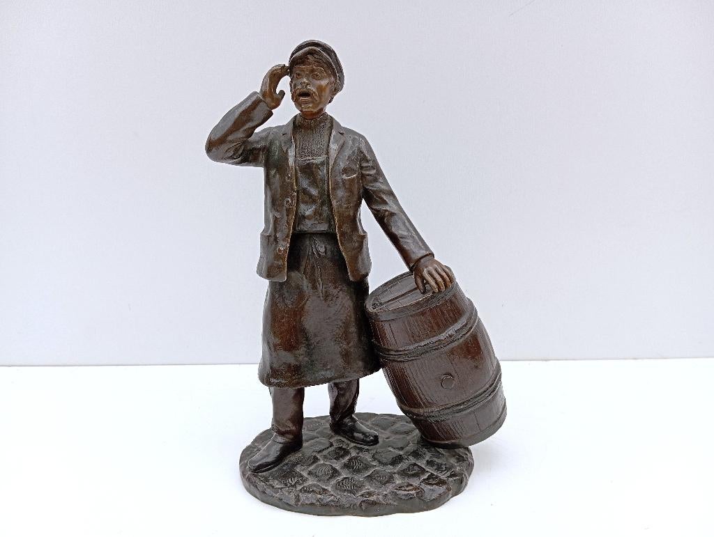 PAUL D'AIRE (1890-1910) chef-d'œuvre de sculpture en bronze, Enlèvement ou Envoi, Bronze