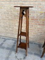 houten plantentafel/bloemenstandaard – decoratief zuiltje, Ophalen, Gebruikt