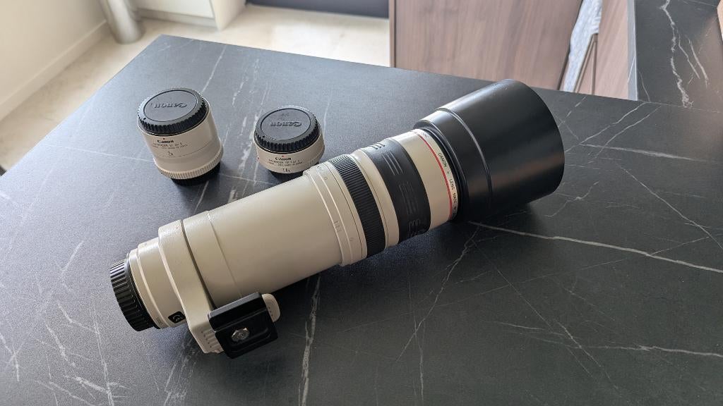 Canon zoom lens EF100-400mm 1:4.5-5.6 L IS & 2* extenders, Ophalen of Verzenden, Zo goed als nieuw, Telelens, Zoom