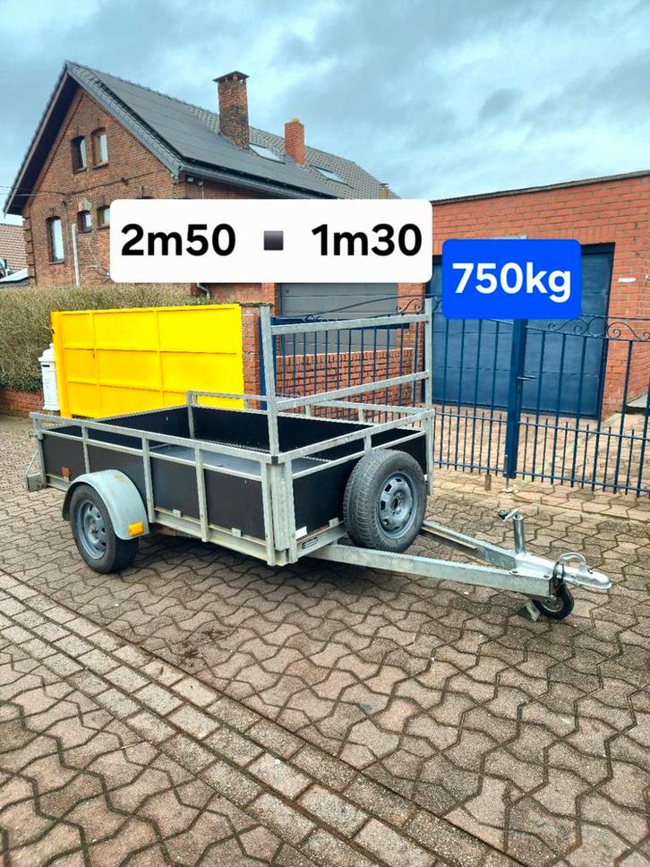 Remorque robuste simple essieu, Autos : Divers, Remorques, Comme neuf, Enlèvement