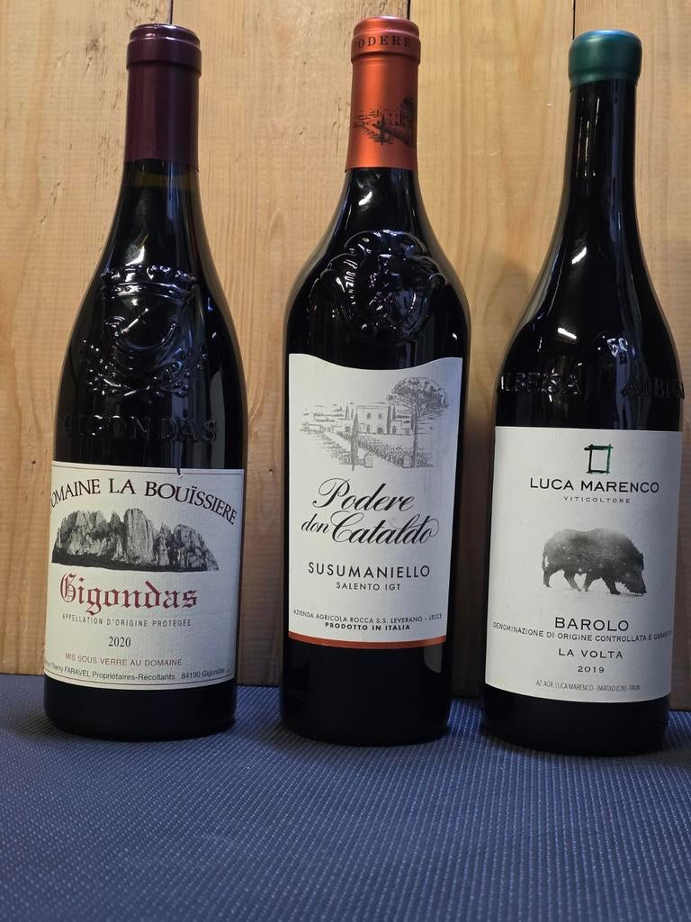 2 vins italiens 1 vin français, Collections, Vins, Enlèvement, Vin rouge