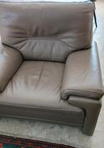 canapé, cuir monoplace, couleur taupe, comme neuf, 75 à 100 cm, Moins de 150 cm, Banc droit, Enlèvement