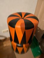 1 vintage poef, Ophalen, Overige materialen, Minder dan 50 cm, Rond