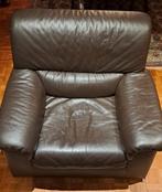 Lederen salon 2x 1zit en 1x 2zit, Durlet, donkerbruin leder, Enlèvement