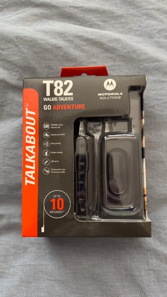 Motorola T82 walkie talkie, Telecommunicatie, Portofoons en Walkie-talkies, 5 tot 15 km, Ophalen of Verzenden, Zo goed als nieuw