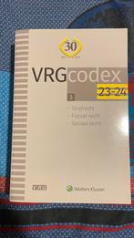 VRG Codex 2023-2024 Deel 3 - Straf-/Fiscaal-/Sociaal recht, Boeken, Ophalen of Verzenden, Gelezen, Overige niveaus, Overige vakken