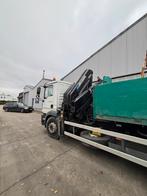 Vrachtwagen - containersysteem & kraan (slechts 100.000 km!), Achat, 2 places, Boîte manuelle, MAN