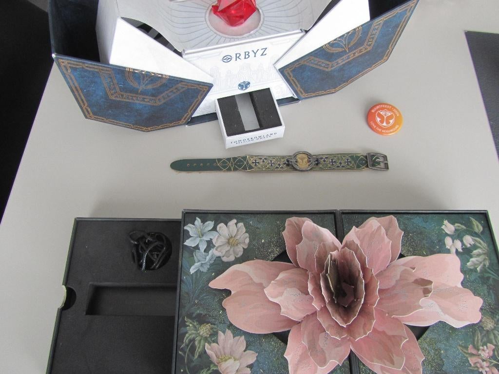 LOTJE TOMORROWLAND (2 treasure cases, 1 bracelet, 1 button), Ophalen of Verzenden