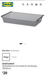 PAX KOMPLEMENT
Fijndraadmand +uittrekrail donkergrijs 100x58, Enlèvement