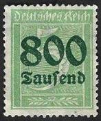 1 Postzegel Duitse Rijk 1923 Cijfer opdruk (III), Postzegels en Munten, Postzegels | Europa | Duitsland, Ophalen of Verzenden