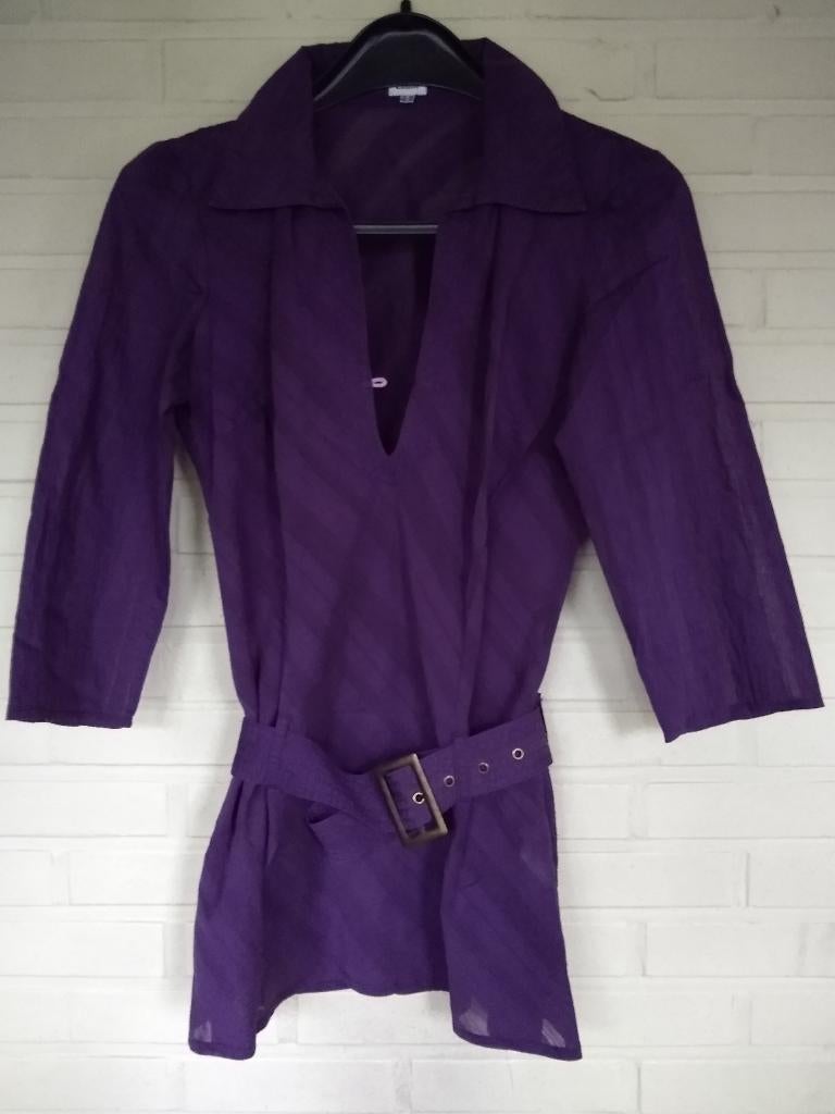 Blouse, tunique ou mini-robe + ceinture, aubergine, Etam,38, Vêtements | Femmes, Blouses & Tuniques, Porté, Taille 38/40 (M), Autres couleurs
