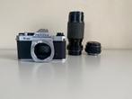 Pentax K1000 analoge filmcamera + 2 lenzen, Ophalen of Verzenden, Gebruikt, Pentax