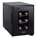 ICES Wijnkoeler – 6 Flessen – Stijlvol, Stil & Compact, Neuf, Sans bac à congélation, Moins de 45 cm, Enlèvement