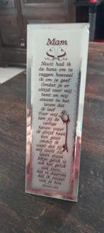 Glazen frame gedichten "mam", "meter" en "peter", Verzamelen, Ophalen