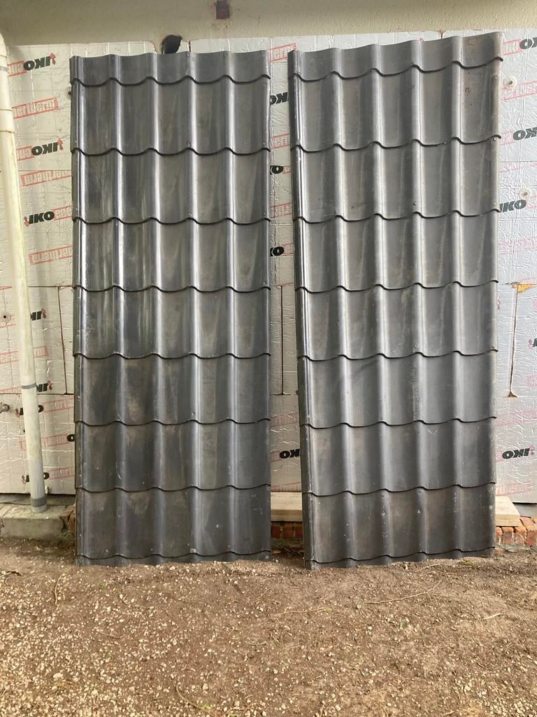 Dakplaten, Gebruikt, Zwart, 5 tot 10 m², Metaal