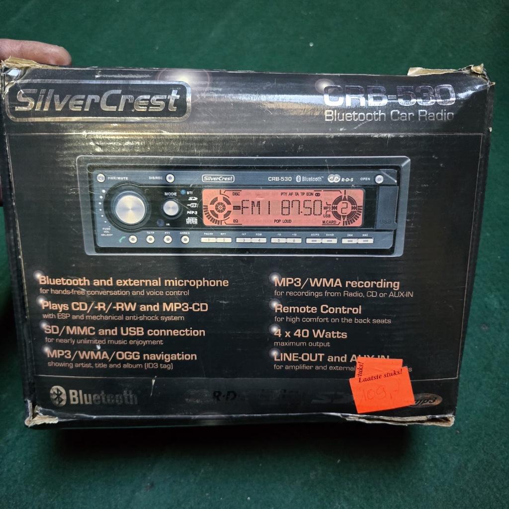 SilverCrest CRB-530 Autoradio – Bluetooth, USB, CD, Ophalen