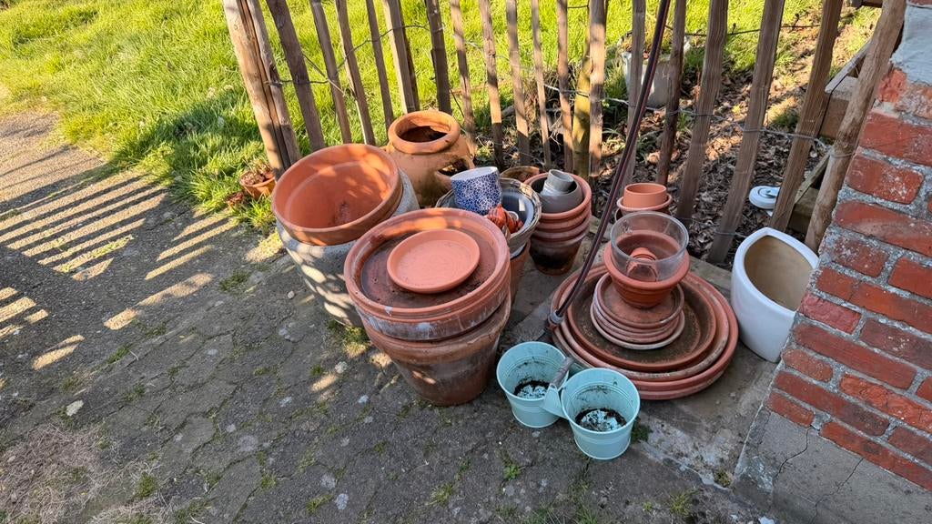 Lot bloempotten, Jardin & Terrasse, Pots de fleurs, Enlèvement, Utilisé