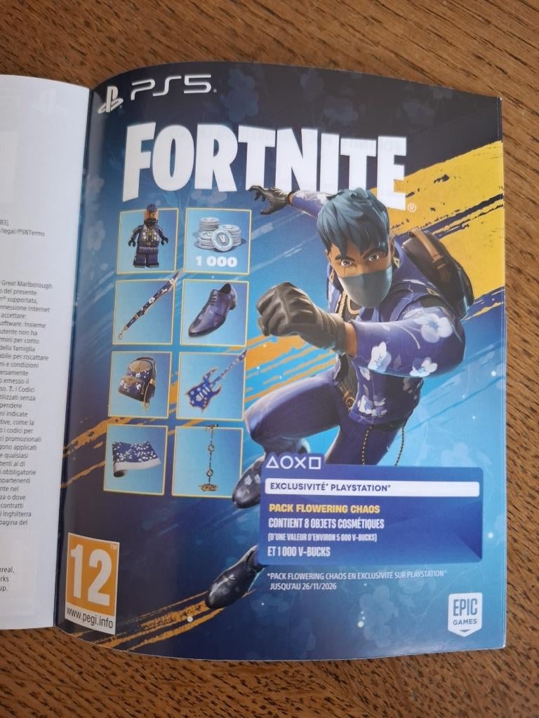 Fortnite Flowering Chaos-bundelcode + 1000 V-Bucks (PS5), Games en Spelcomputers, Ophalen of Verzenden, Nieuw, Playstation 5