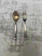 Cuillere et fourchette en argent, Antiquités & Art, Enlèvement ou Envoi