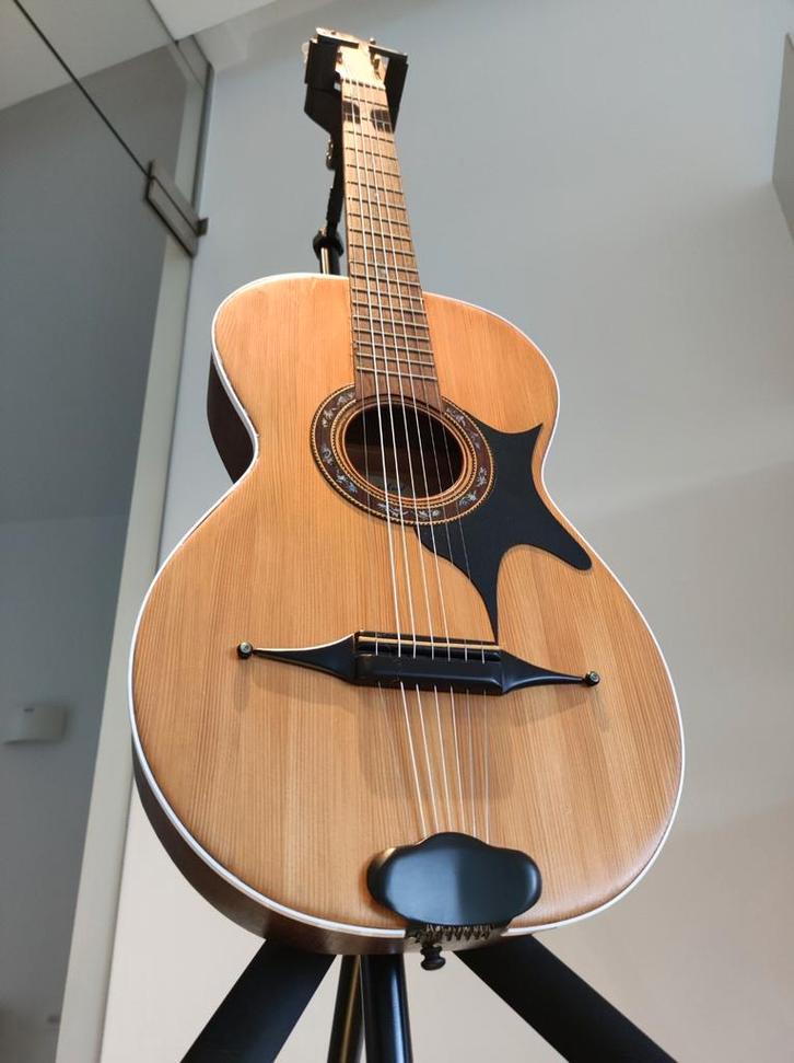 Unieke akoustische gitaar parlor 7 string Jozef Heit 1962, Musique & Instruments, Instruments | Accessoires, Enlèvement ou Envoi