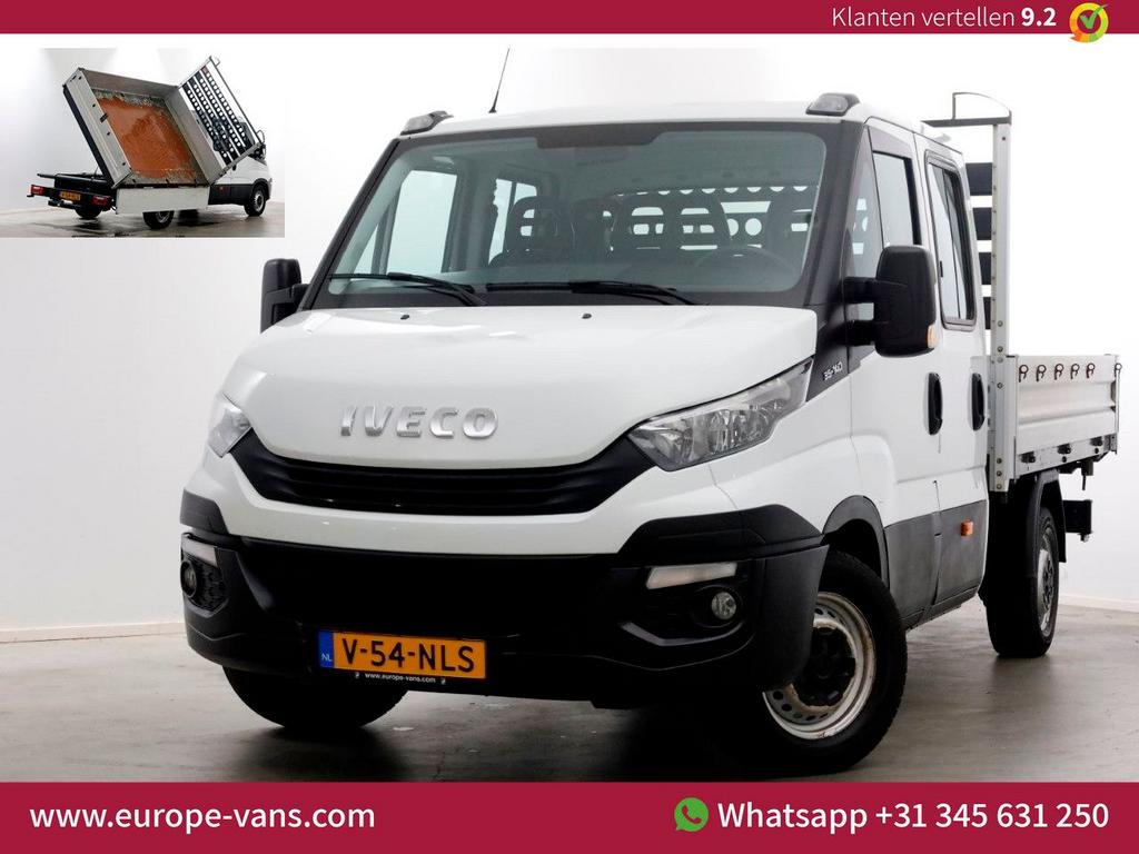 Iveco Daily 35S14 316pk E6 L2H1 D.C. 3-Zijdige Kipper Airco/, Autos, Camionnettes & Utilitaires, Entreprise, ABS, Air conditionné