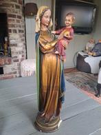 Oude, gipsen madonna 45 cm hgte, Antiek en Kunst, Ophalen