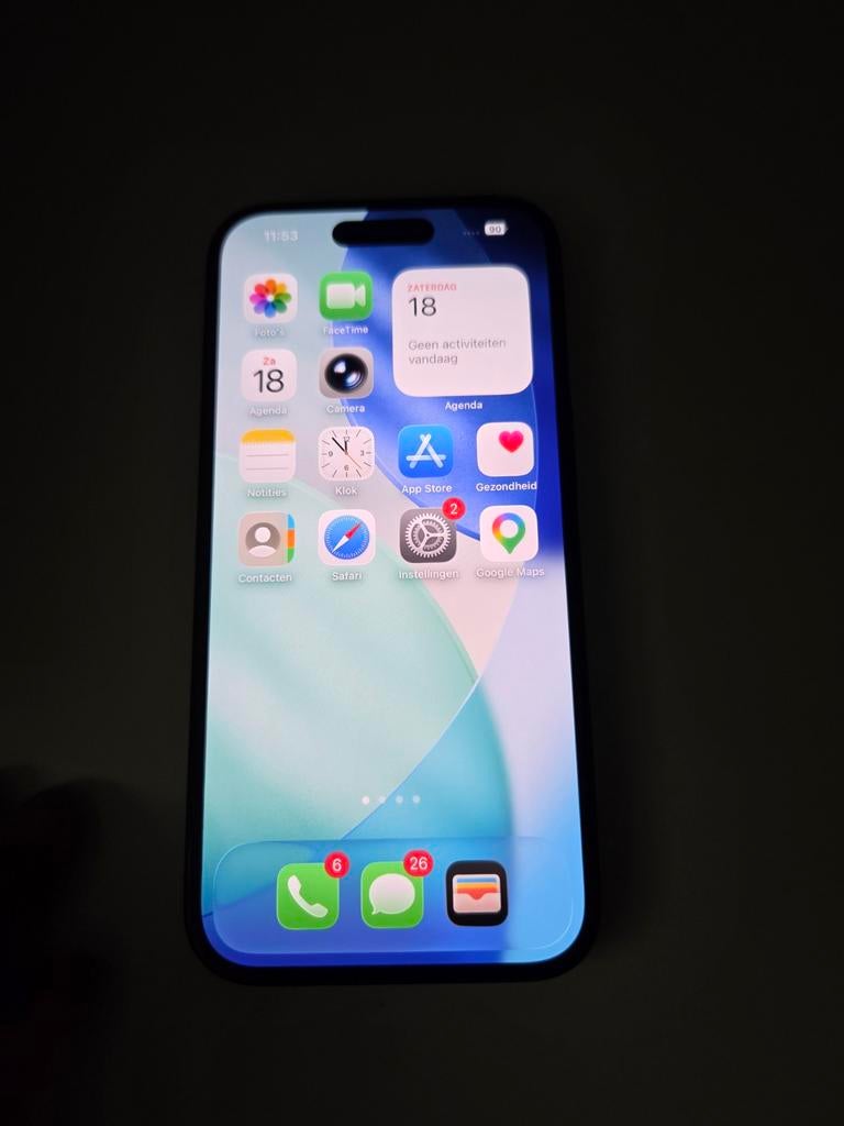 Iphone 15 128gb black, Télécoms, Téléphonie mobile | Apple iPhone, 128 GB, IPhone 15, Enlèvement ou Envoi, 87 %