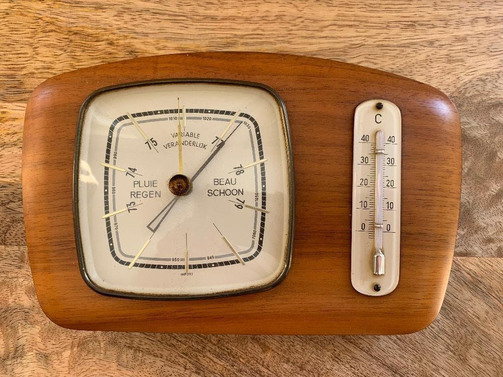 Thermometer met barometer, Ophalen of Verzenden, Barometer