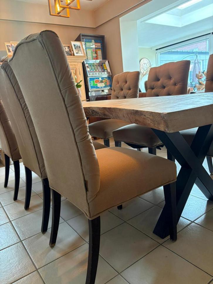 Eetkamer stoelen landelijk, Maison & Meubles, Salles à manger complètes, Utilisé, 8 chaises ou plus, Enlèvement