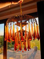 Lustre cascade Murano ambré style Paolo Venini  vintage 1970, Enlèvement