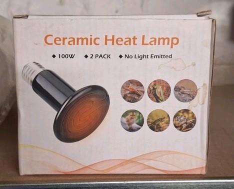 2-Pack Keramische Warmtelampen – 100W (Nieuw in doos), Dieren en Toebehoren, Reptielen en Amfibieën | Toebehoren, Verzenden