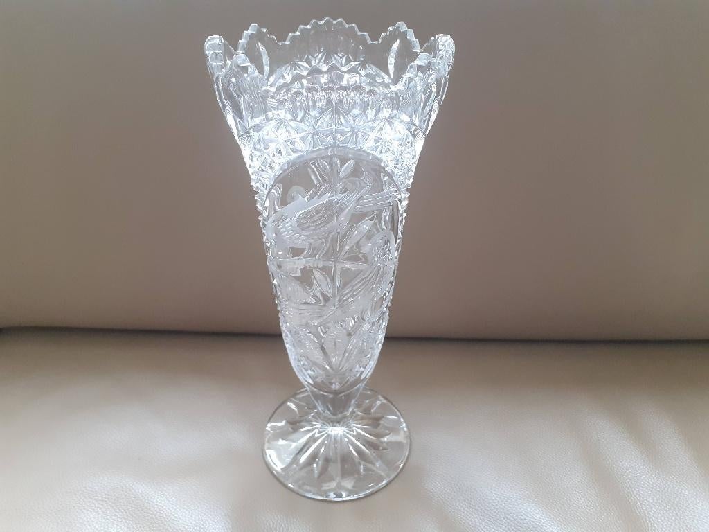 Mooie oude vintage glazen vaas, Antiek en Kunst, Ophalen