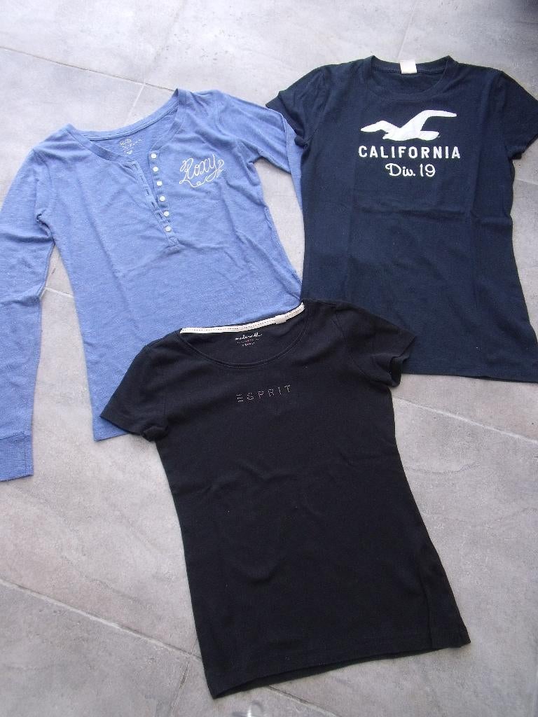 T-shirt femme 38 S/M Hollister - Roxy - Esprit 3€ pièce, Hollister - Roxy - Esprit, Zo goed als nieuw, Korte mouw, Ophalen