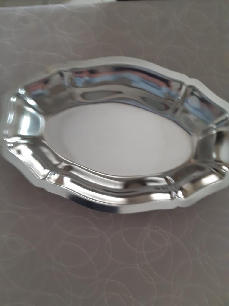 Broodschaal uit inox., Ophalen of Verzenden, Gebruikt