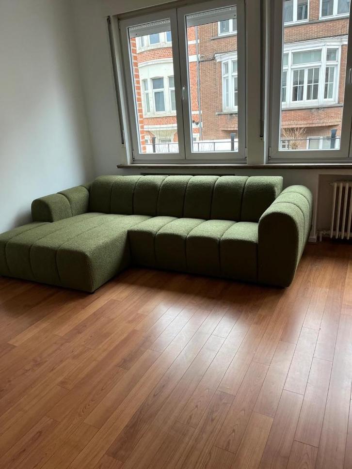 Canapé avec méridienne quasi neuf, Maison & Meubles, Canapés | Salons, Comme neuf, Banc d'angle, Quatre personnes ou plus, Tissus