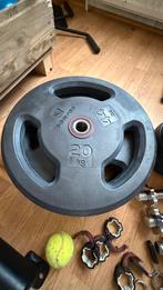 Rubber schijven 20kg, Sport en Fitness, Ophalen, Zo goed als nieuw