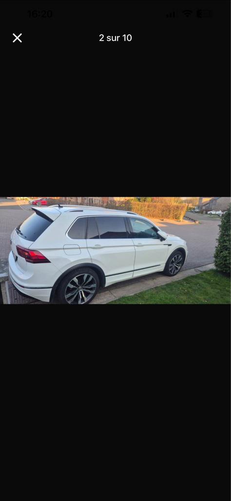 Vend vw tiguan R line, Autos, Opel, Particulier, Essence, Euro 6, SUV ou Tout-terrain, 5 portes, Automatique, Blanc, Noir, Alcantara