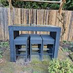 Bartafel met 6 barkrukken, Tuin en Terras, Ophalen