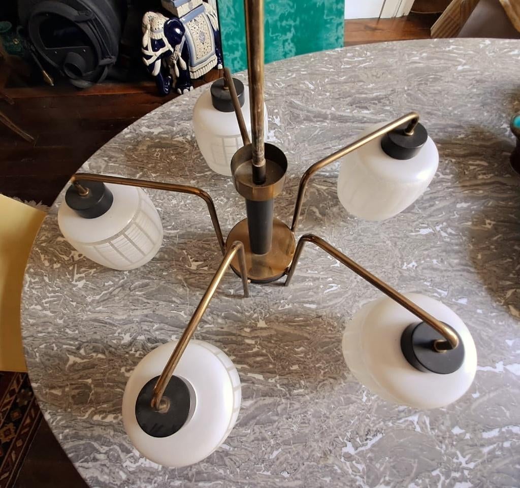 Écoutez les années 50, Maison & Meubles, Lampes | Lustres, Enlèvement, Utilisé, Verre, Vintage retro